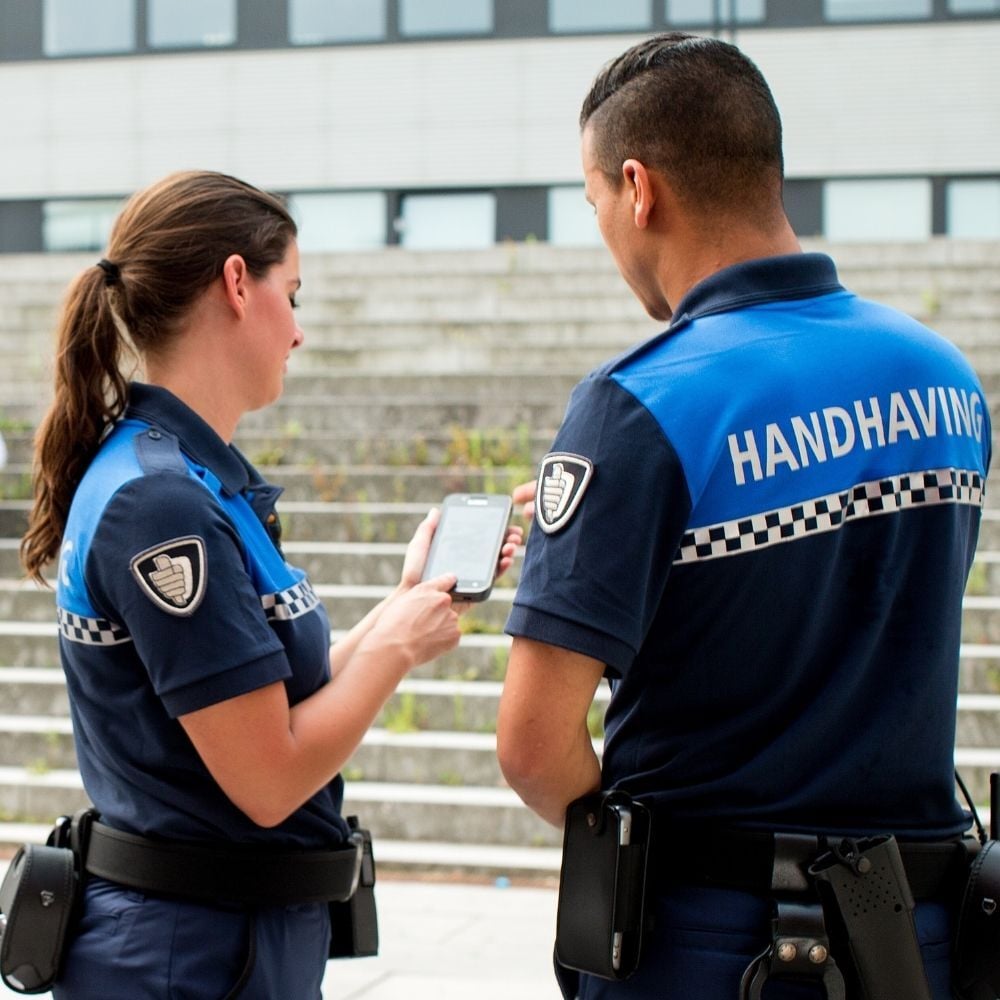 Two enforcers on the street