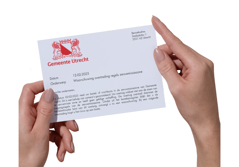 Warning letter Utrecht