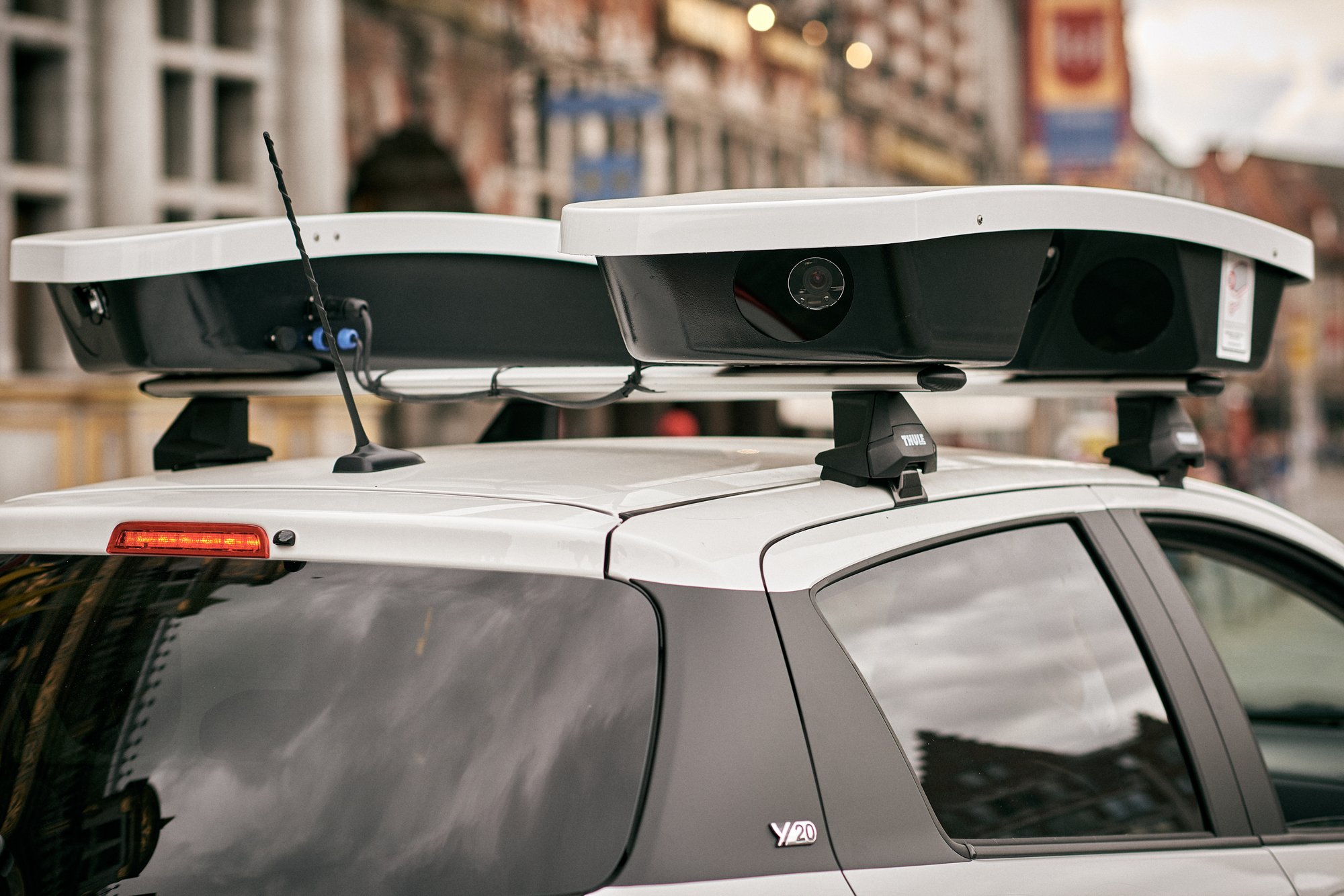 Scan car with top boxes