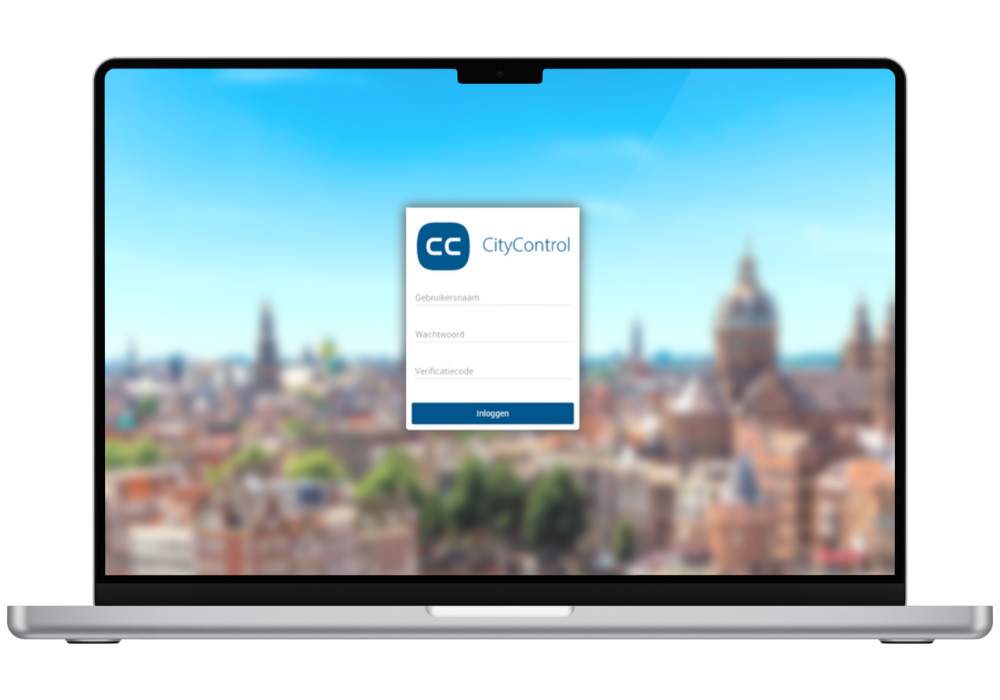 Laptop CityControl back office login